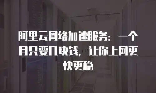 阿里云网络加速服务：一个月只要几块钱，让你上网更快更稳