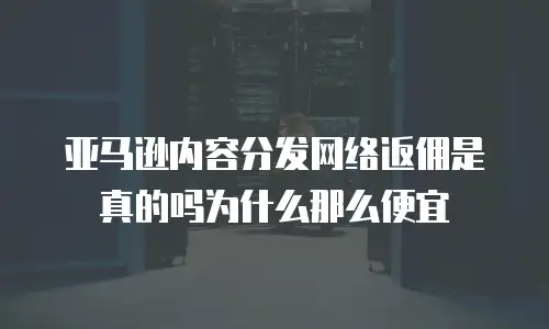 亚马逊内容分发网络返佣是真的吗为什么那么便宜