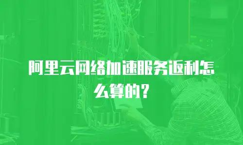 阿里云网络加速服务返利怎么算的？