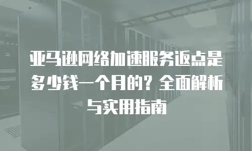 亚马逊网络加速服务返点是多少钱一个月的？全面解析与实用指南