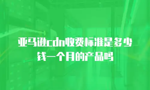亚马逊cdn收费标准是多少钱一个月的产品吗