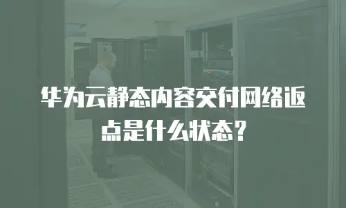 华为云静态内容交付网络返点是什么状态？