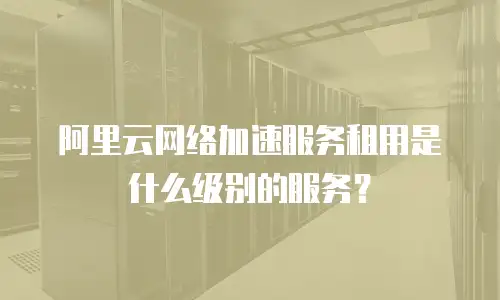 阿里云网络加速服务租用是什么级别的服务？