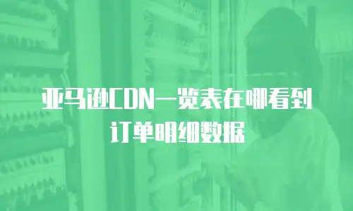 亚马逊CDN一览表在哪看到订单明细数据