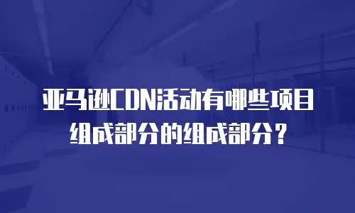 亚马逊CDN活动有哪些项目组成部分的组成部分？