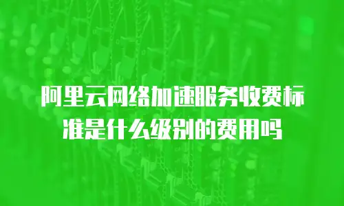 阿里云网络加速服务收费标准是什么级别的费用吗
