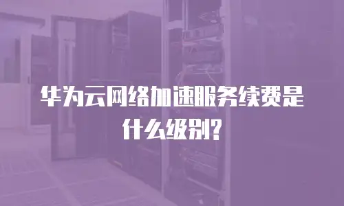 华为云网络加速服务续费是什么级别?