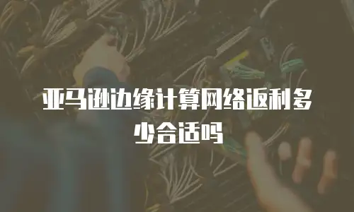 亚马逊边缘计算网络返利多少合适吗