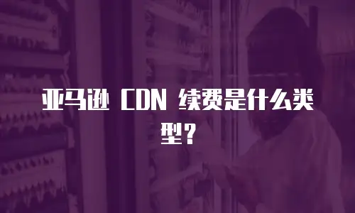 亚马逊 CDN 续费是什么类型？
