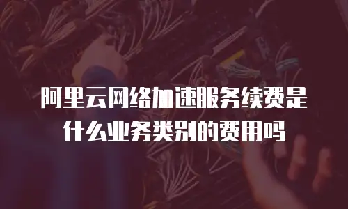 阿里云网络加速服务续费是什么业务类别的费用吗