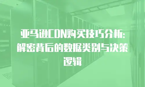 亚马逊CDN购买技巧分析：解密背后的数据类别与决策逻辑