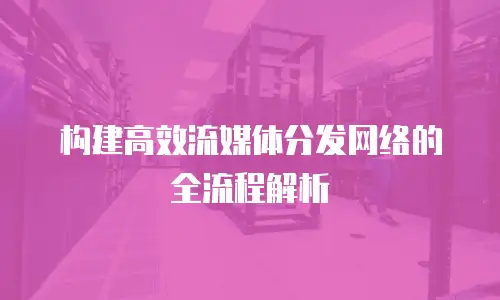 构建高效流媒体分发网络的全流程解析