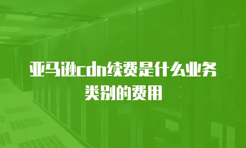 亚马逊cdn续费是什么业务类别的费用