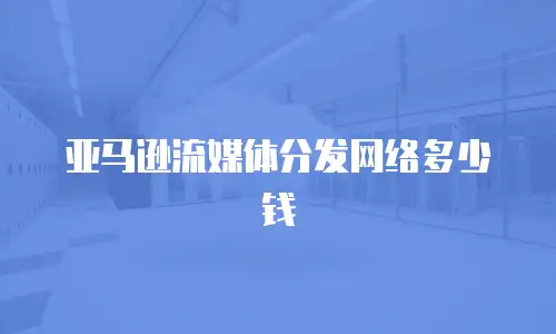 亚马逊流媒体分发网络多少钱