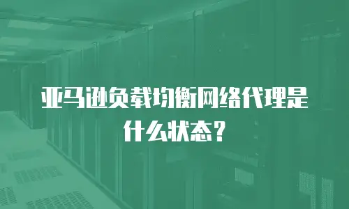 亚马逊负载均衡网络代理是什么状态？