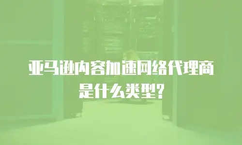 亚马逊内容加速网络代理商是什么类型?