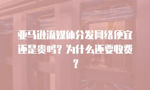 亚马逊流媒体分发网络便宜还是贵吗？为什么还要收费？