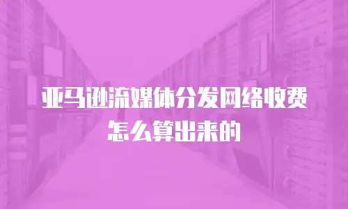 亚马逊流媒体分发网络收费怎么算出来的