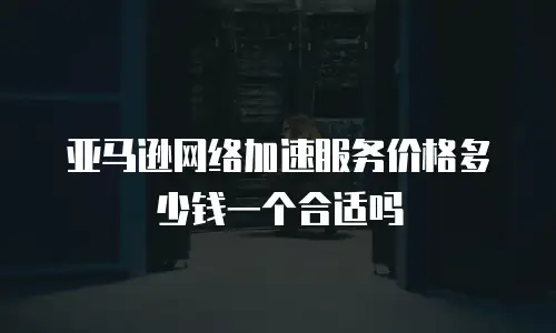 亚马逊网络加速服务价格多少钱一个合适吗