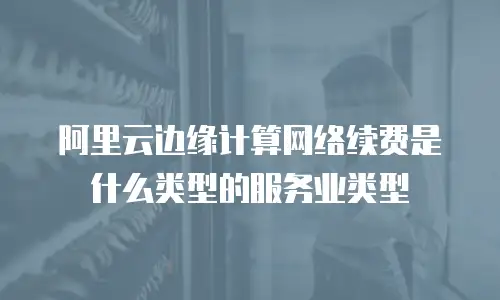 阿里云边缘计算网络续费是什么类型的服务业类型
