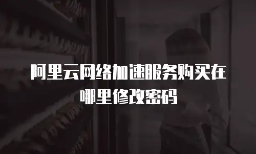 阿里云网络加速服务购买在哪里修改密码
