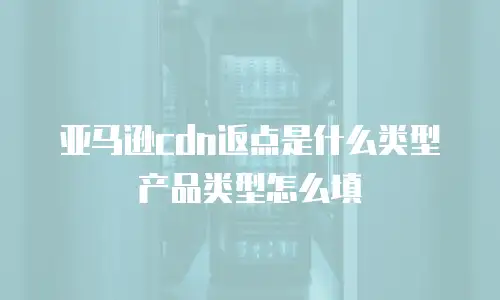 亚马逊cdn返点是什么类型产品类型怎么填