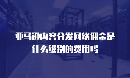 亚马逊内容分发网络佣金是什么级别的费用吗