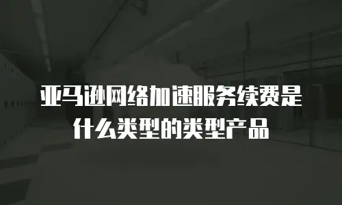 亚马逊网络加速服务续费是什么类型的类型产品