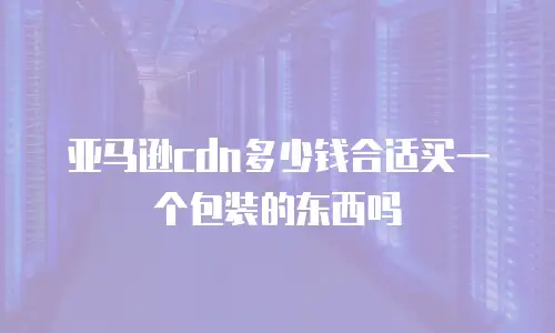 亚马逊cdn多少钱合适买一个包装的东西吗