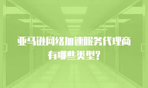 亚马逊网络加速服务代理商有哪些类型?