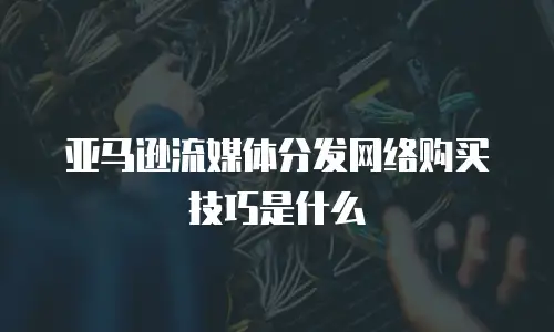 亚马逊流媒体分发网络购买技巧是什么