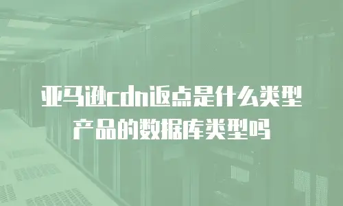 亚马逊cdn返点是什么类型产品的数据库类型吗