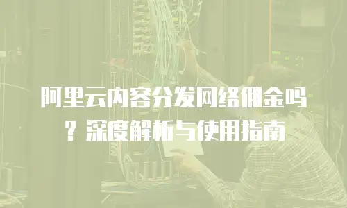 阿里云内容分发网络佣金吗？深度解析与使用指南