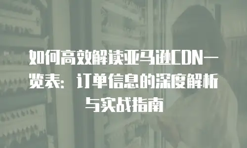 如何高效解读亚马逊CDN一览表：订单信息的深度解析与实战指南