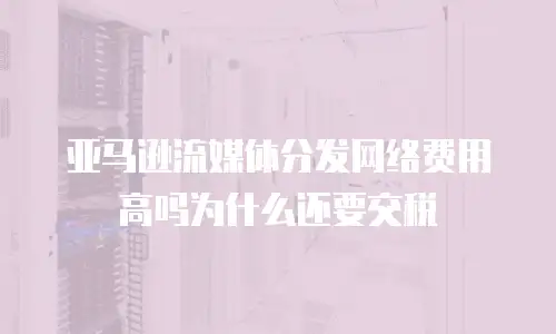 亚马逊流媒体分发网络费用高吗为什么还要交税