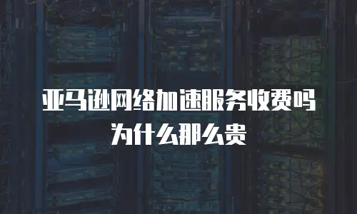 亚马逊网络加速服务收费吗为什么那么贵