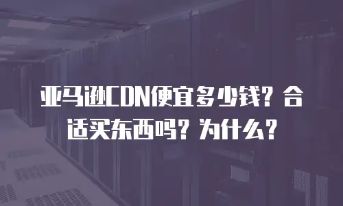亚马逊CDN便宜多少钱？合适买东西吗？为什么？
