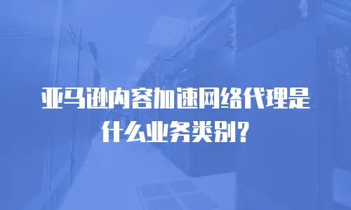 亚马逊内容加速网络代理是什么业务类别？