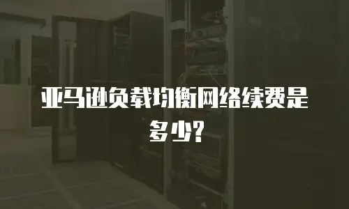 亚马逊负载均衡网络续费是多少?