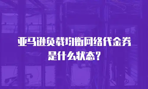 亚马逊负载均衡网络代金券是什么状态？
