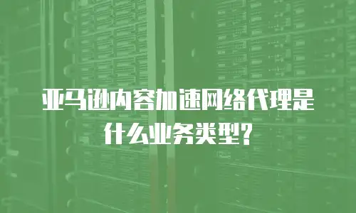 亚马逊内容加速网络代理是什么业务类型?