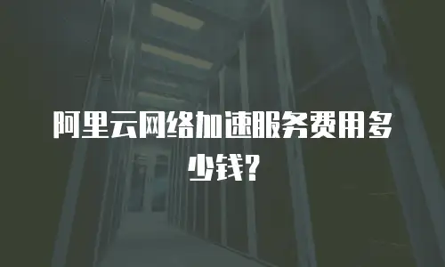 阿里云网络加速服务费用多少钱？