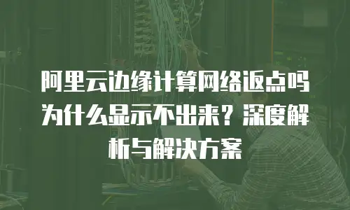 阿里云边缘计算网络返点吗为什么显示不出来？深度解析与解决方案