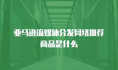 亚马逊流媒体分发网络推荐商品是什么