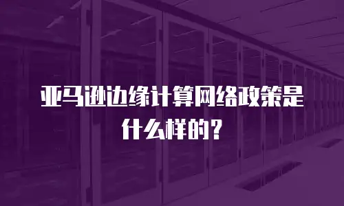 亚马逊边缘计算网络政策是什么样的？