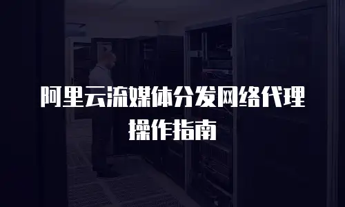 阿里云流媒体分发网络代理操作指南