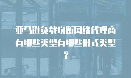 亚马逊负载均衡网络代理商有哪些类型有哪些形式类型？