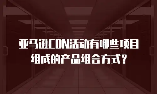亚马逊CDN活动有哪些项目组成的产品组合方式？