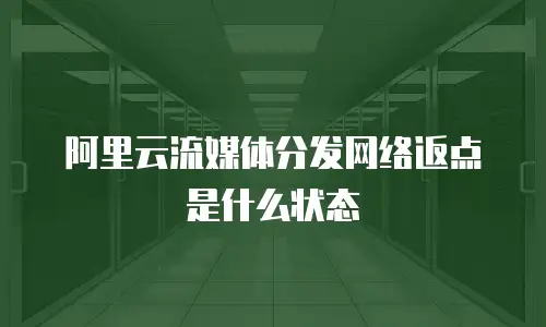 阿里云流媒体分发网络返点是什么状态