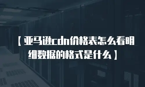 【亚马逊cdn价格表怎么看明细数据的格式是什么】
